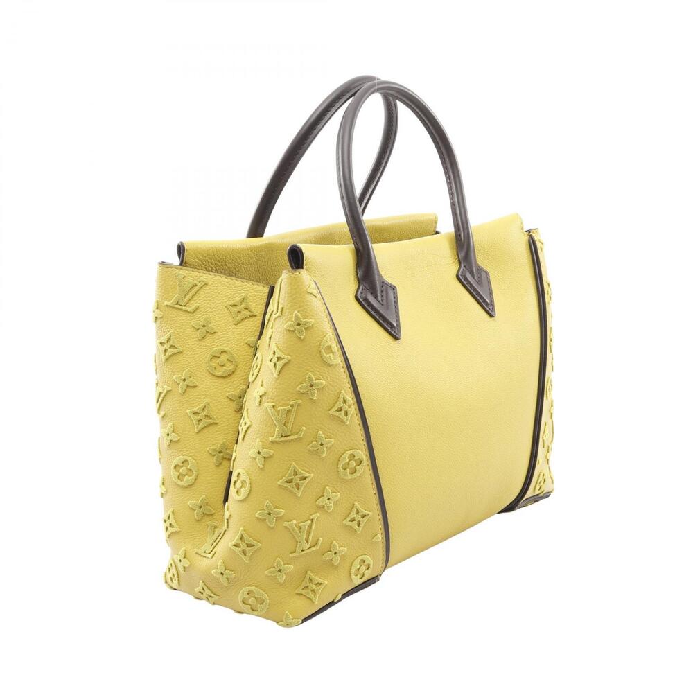 Louis Vuitton Leather Green Monogram Tote Bag Veau Cashmere W Brown Pistache